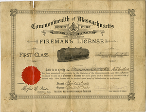Francisco Coutinho fireman's license