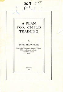 A plan for child training