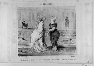 - Chère baronne, je vous félicite..... vous venez de piquer une tête..... oh! mais une tête...... il n'y a que vous pour ces têtes là!