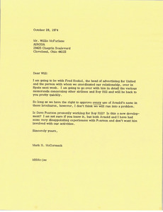 Letter from Mark H. McCormack to Willis McFarlane