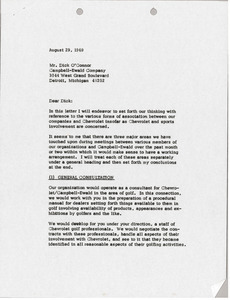 Letter from Mark H. McCormack to Dick O'Connor