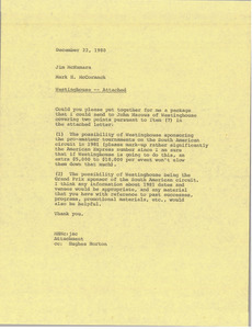 Memorandum from Mark H. McCormack to Jim McNamara