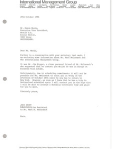 Letter from Judy Stott to Ramon Masip