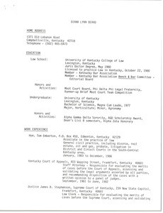 Diana L. Beard resume