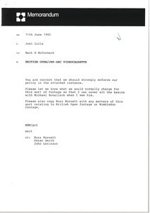 Memorandum from Mark H. McCormack to Joel Lulla