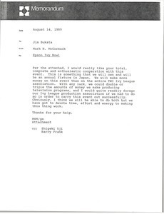 Memorandum from Mark H. McCormack to Jim Bukata