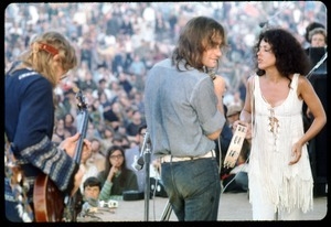 Jefferson Airplane performing at the Woodstock Festival
