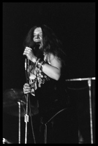 Janis Joplin performing at Woodstock