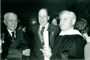 Ira Hirschmann, Carl Henry, and friend