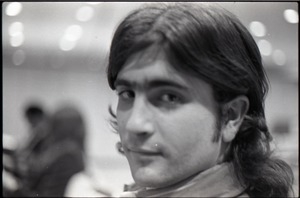 Portrait of Marty Liebmann waiting at JFK airport