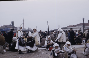 Peasants at Skopje open market