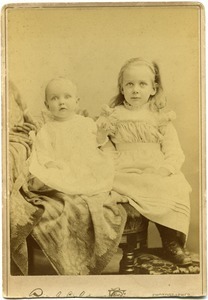 Alice (right) and Elizabeth Channing: studio portrait of sisters