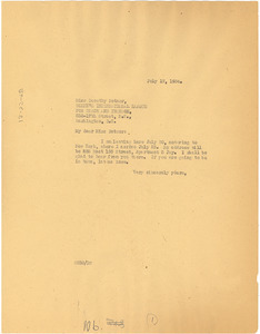 Letter from W. E. B. Du Bois to the Women's International League for Peace and Freedom