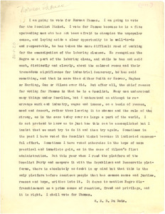 Speech endorsing Norman Thomas for President of the United States
