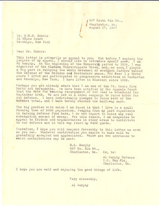 Letter from Al Murphy to W. E. B. Du Bois