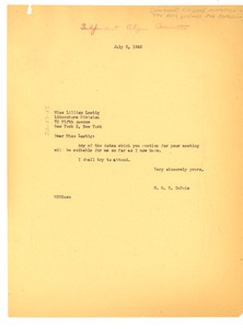 Letter from W. E. B. Du Bois to Independent Citizens Committee for the Arts, Sciences and Professions