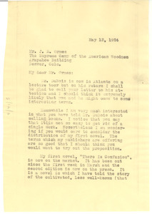 Letter from Jessie R. Fauset to J. E. Ormes