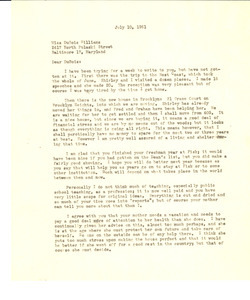 Letter from W. E. B. Du Bois to Du Bois Williams