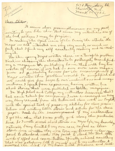Letter from H. Worth Patterson to Editor of the Crisis