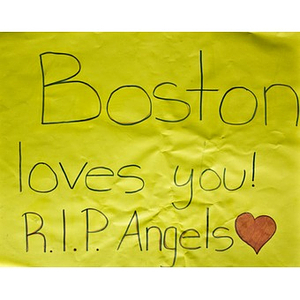 "Boston Loves You!" poster from the Copley Square Memorial