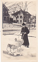Frances Ordway and daughter (Barbara Brewer) on Melrose Street