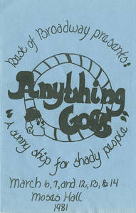 Best of Broadway: Anything Goes program, 1981