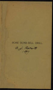 Home Dumb-Bell Drill, 1897