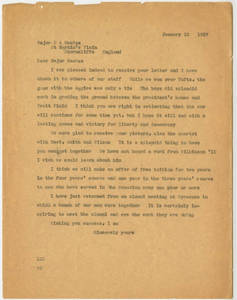 Dr. Laurence L. Doggett to Major Duncan A. MacRae (January 12, 1917)