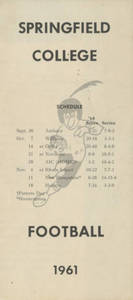 The 1961 Springfield College Football brochure