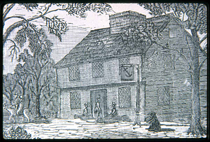 East Saugus where Lincoln Avenue & Ballard Street, First blue ancher woodcut, tavern