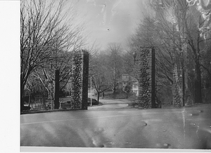 Wakefield Park stone entrance gate
