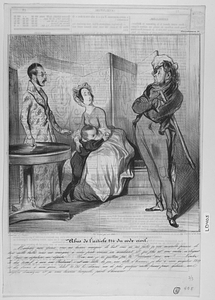 Abus de l’article 214 du code civil. Madame mon épouse, vous me laissez manquer de tout, vous ne me faites qu’une misérable pension de trois mille balles, vous me consignez à votre porte comme un mendiant, et, qui plus est, vous voulez m’éloigner de Paris, m’expatrier, me déporter !..... Non, non, je ne quitterai pas la Frrrrrance ! non, non !!......Ecoutez : je dois 10,000 f. à mon ami Bertrand, c’est une dette de jeu, une dette d’honneur, je dois à mon gargotier 525 f. et dix francs à mon garni, total 10,535 f ; donnez moi de plus quelques mille francs pour distraire mes chagrins domestiques et je vous laisserai tranquille, parole d’honneur !