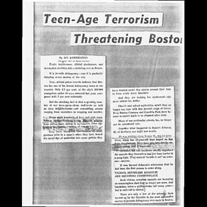 Teen-age terrorism threatening Boston