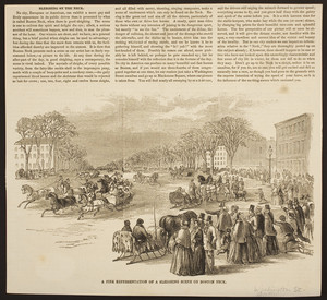 A fine representation of a sleighing scene on Boston Neck