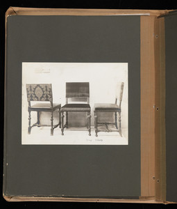 "Imported Chairs: Side Chairs, Italian, Elizabethan., Jacobean, William and Mary, Queen Anne"