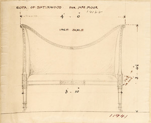 "Sofa of Satinwood for Mrs. Monk"