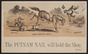 Trade card for the Putnam Nail Co., Boston, Mass., undated
