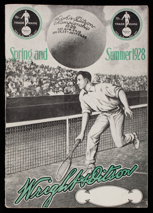 Wright & Ditson, spring and summer 1928, athletic and sporting goods, 344 Washington Street, Boston, Mass.