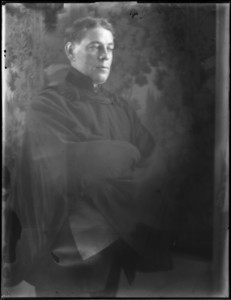 Portrait of George Porter Fernald wearing a cape