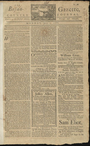 The Boston-Gazette, and Country Journal, 7 July 1766