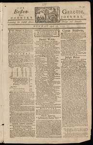 The Boston-Gazette, and Country Journal, 26 April 1773