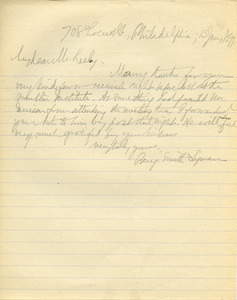 Letter from Benjamin Smith Lyman to Keeley