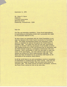 Letter from Mark H. McCormack to Edgar B. Speer