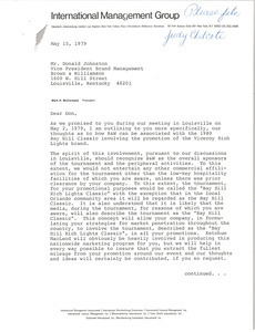 Letter from Mark H. McCormack to Donald S. Johnston