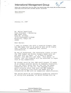 Letter from Mark H. McCormack to Walter Sawallisch