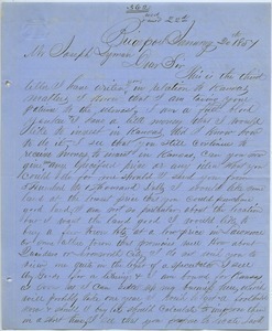 Letter from F. M. Palmer to Joseph Lyman