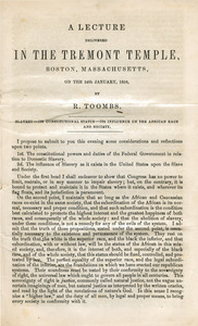 A lecture delivered in the Tremont Temple, Boston, Massachusetts, on the 24th January, 1856