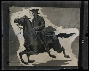 Illustration of Paul Revere on horseback