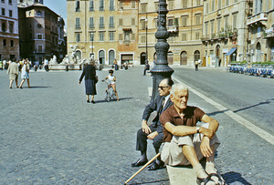 Two men at the Piazza Navona