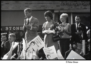 Robert Kennedy and Kenneth Keating campaigning in Riverdale: Robert Kennedy speaking